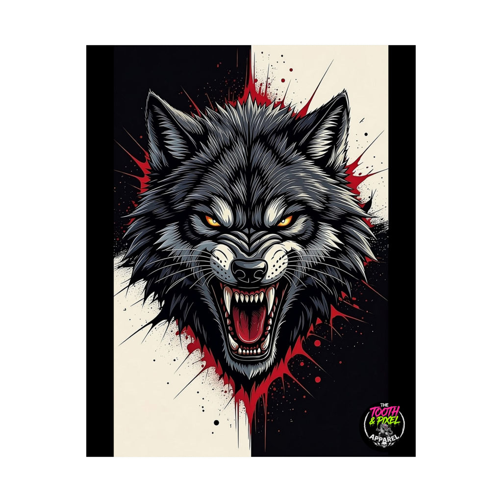 T&P- Wolf of NewYork Matte Poster — Fierce Wolf Head Wall Art for Bedroom, Game Room, or Man Cave