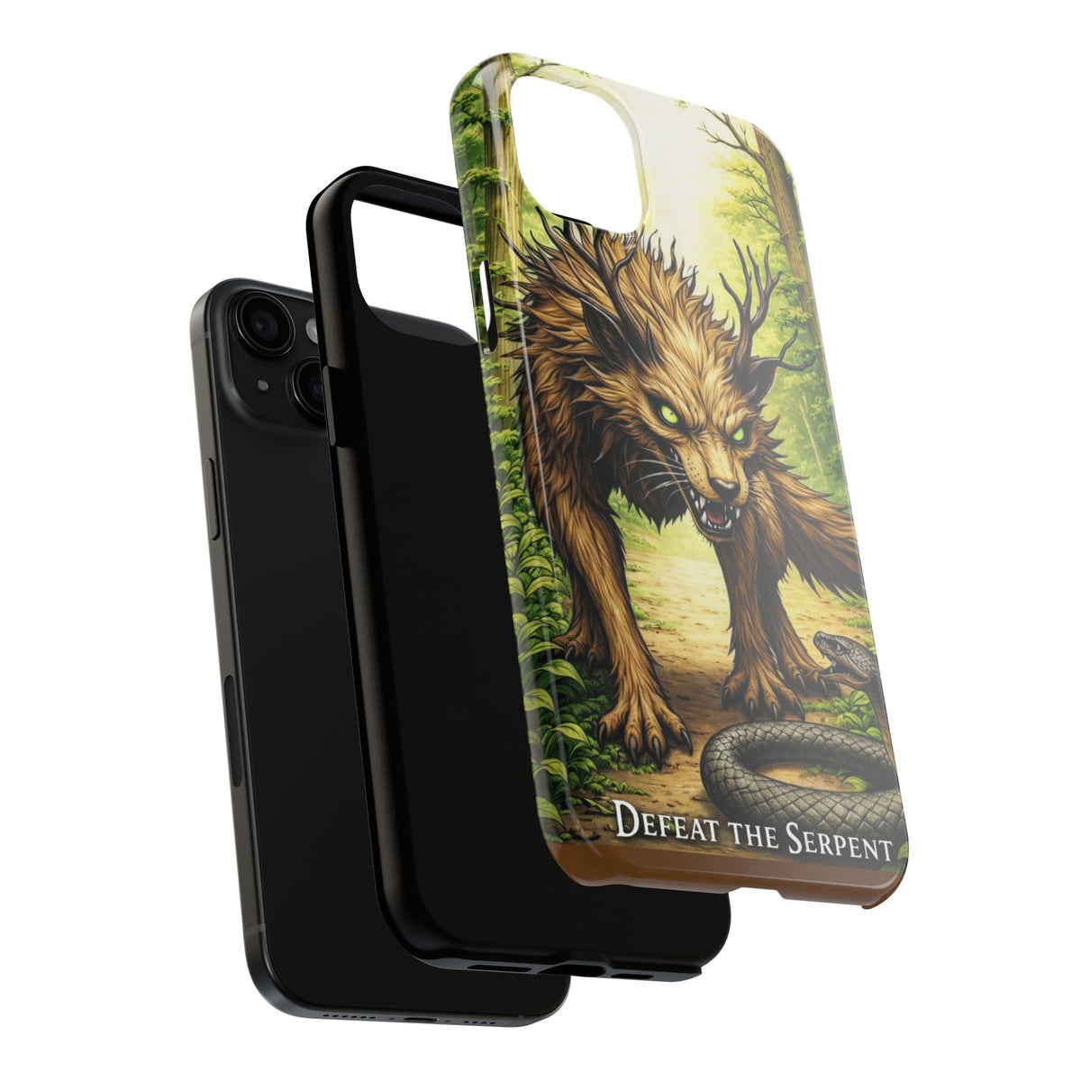 Wolverine vs Serpent Phone Case (Samsung / Iphone) - Rugged Protective Case with Fierce Wolverine Design