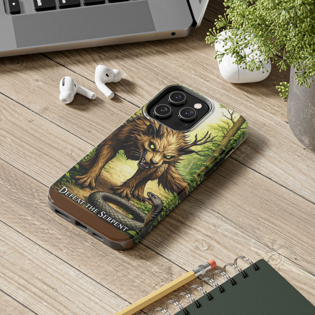 Wolverine vs Serpent Phone Case (Samsung / Iphone) - Rugged Protective Case with Fierce Wolverine Design