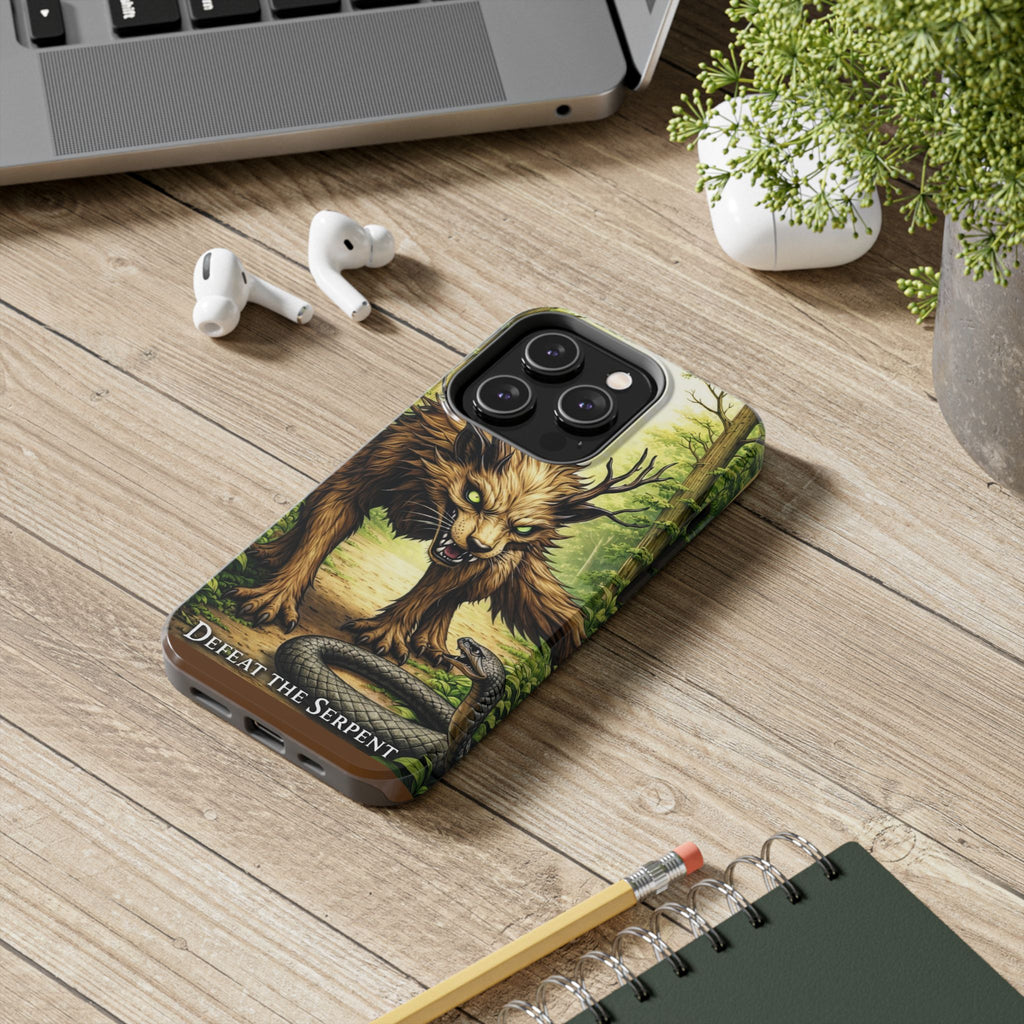 Wolverine vs Serpent Phone Case (Samsung / Iphone) - Rugged Protective Case with Fierce Wolverine Design