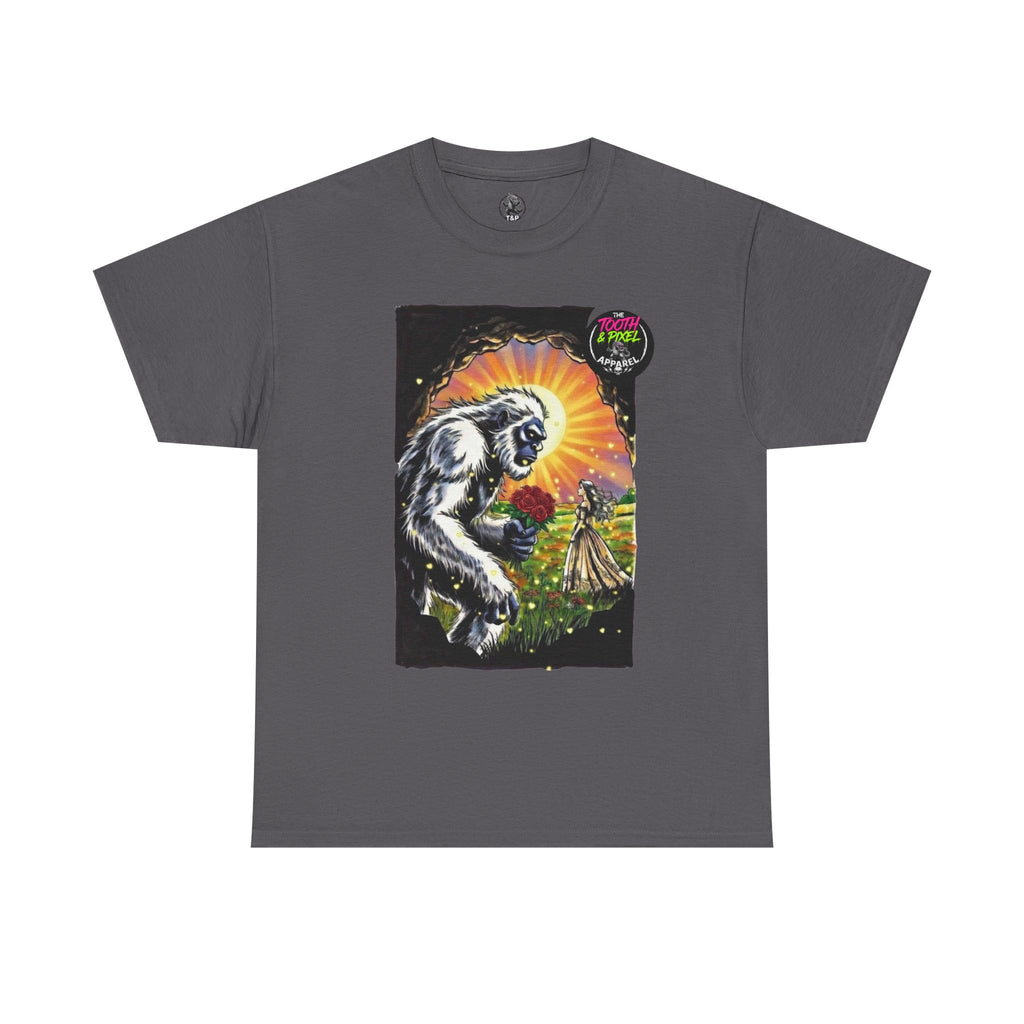 Tooth and Pixel- Valentine's Yeti Tee — "A Beast of a Gift" Romantic Graphic T-Shirt.