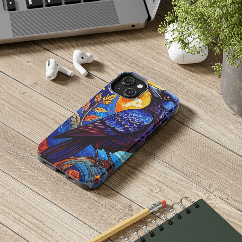 Purple Gothic Raven Phone Case — Moonlight Raven Design