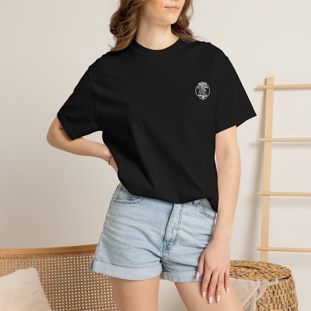Tooth and Pixel- 'Eye of the King' Tribal Neon Lion Graphic Tee