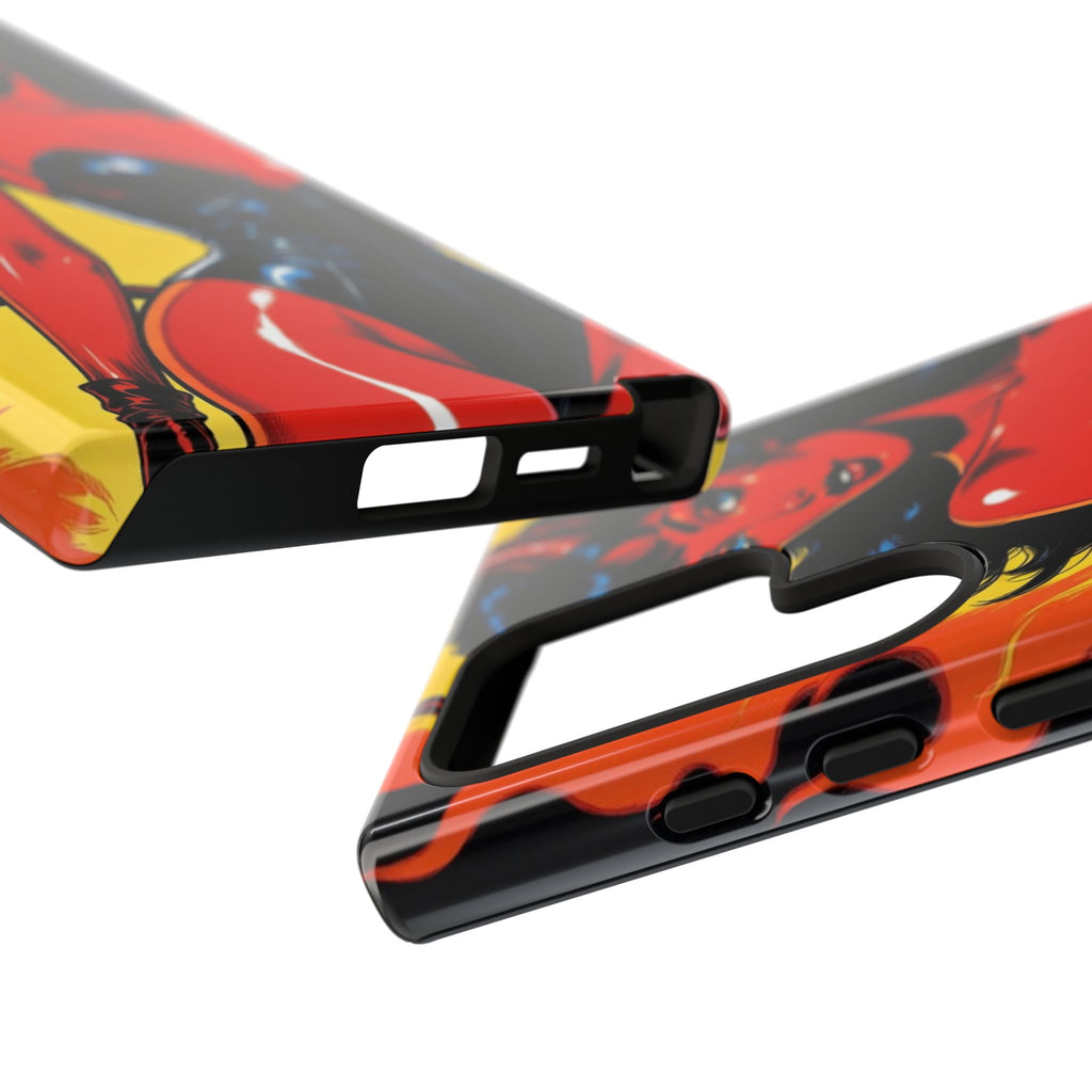 Devil Pin-Up Phone Case — Vintage Kitsch Flame Design