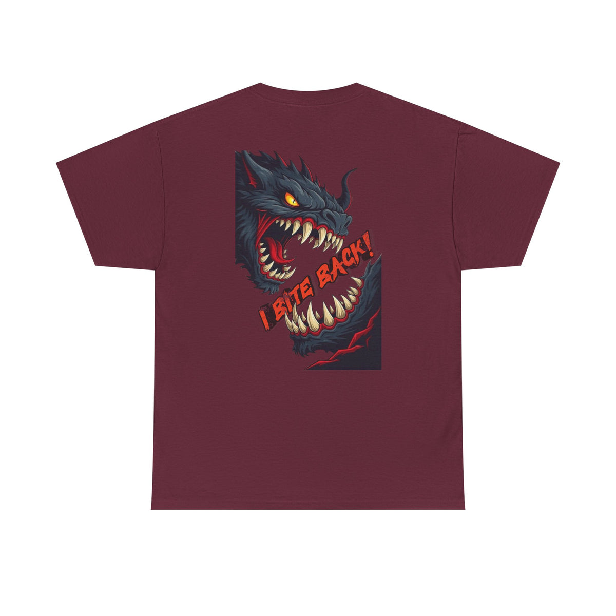 Monster Bite Graphic Tee — Fierce Dragon Back Print