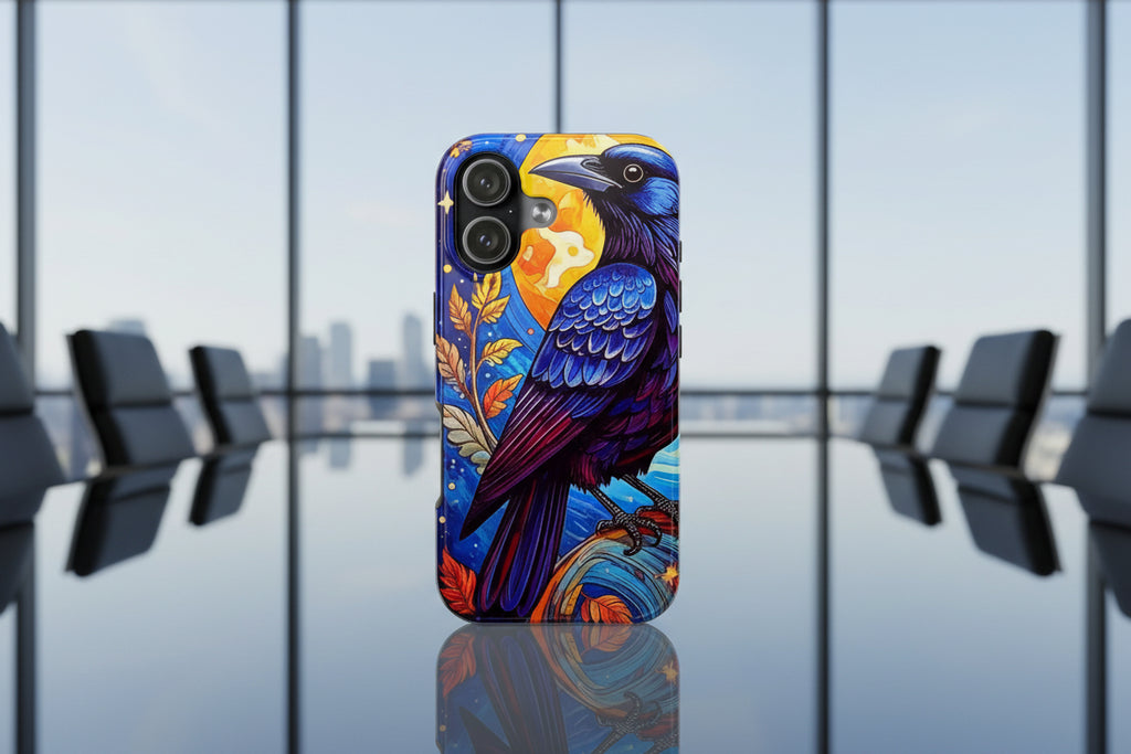 Purple Gothic Raven Phone Case — Moonlight Raven Design