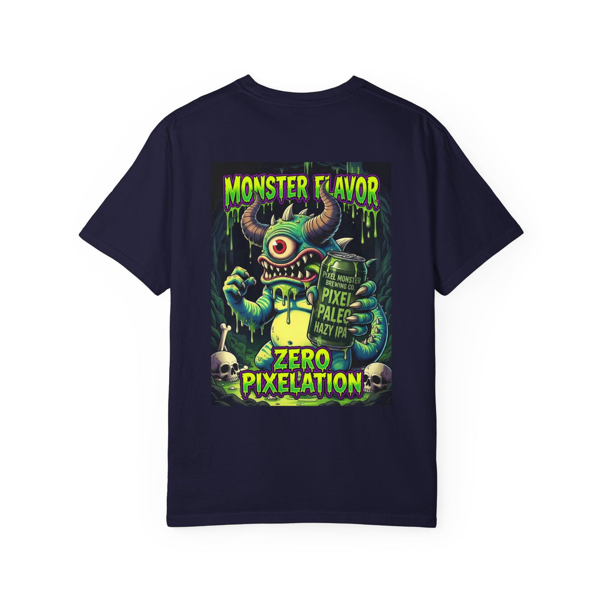 Tooth and Pixel- Monster Flavor Graphic T-Shirt — "Zero Pixelation" Ode to Pixel Monster Design