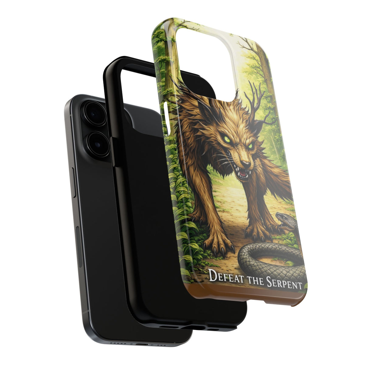 Wolverine vs Serpent Phone Case (Samsung / Iphone) - Rugged Protective Case with Fierce Wolverine Design
