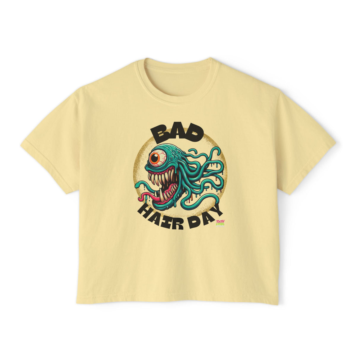 T&P-"Bad Hair Day"- Whimsical Monster- Women's Boxy Tee