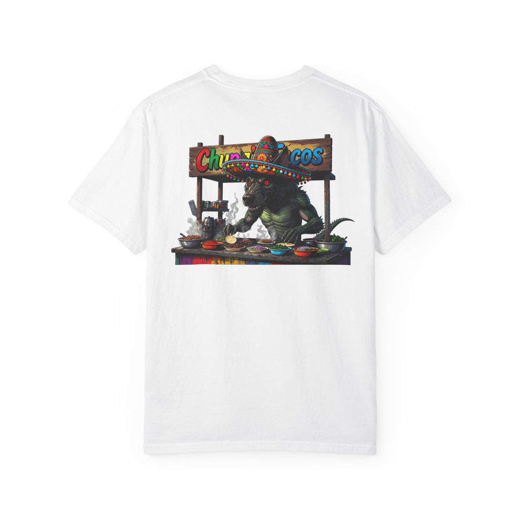 Tooth and Pixel- 'Chupacabra's Taco's'- Humorous Graphic Tee (Mexican Street Food Design)
