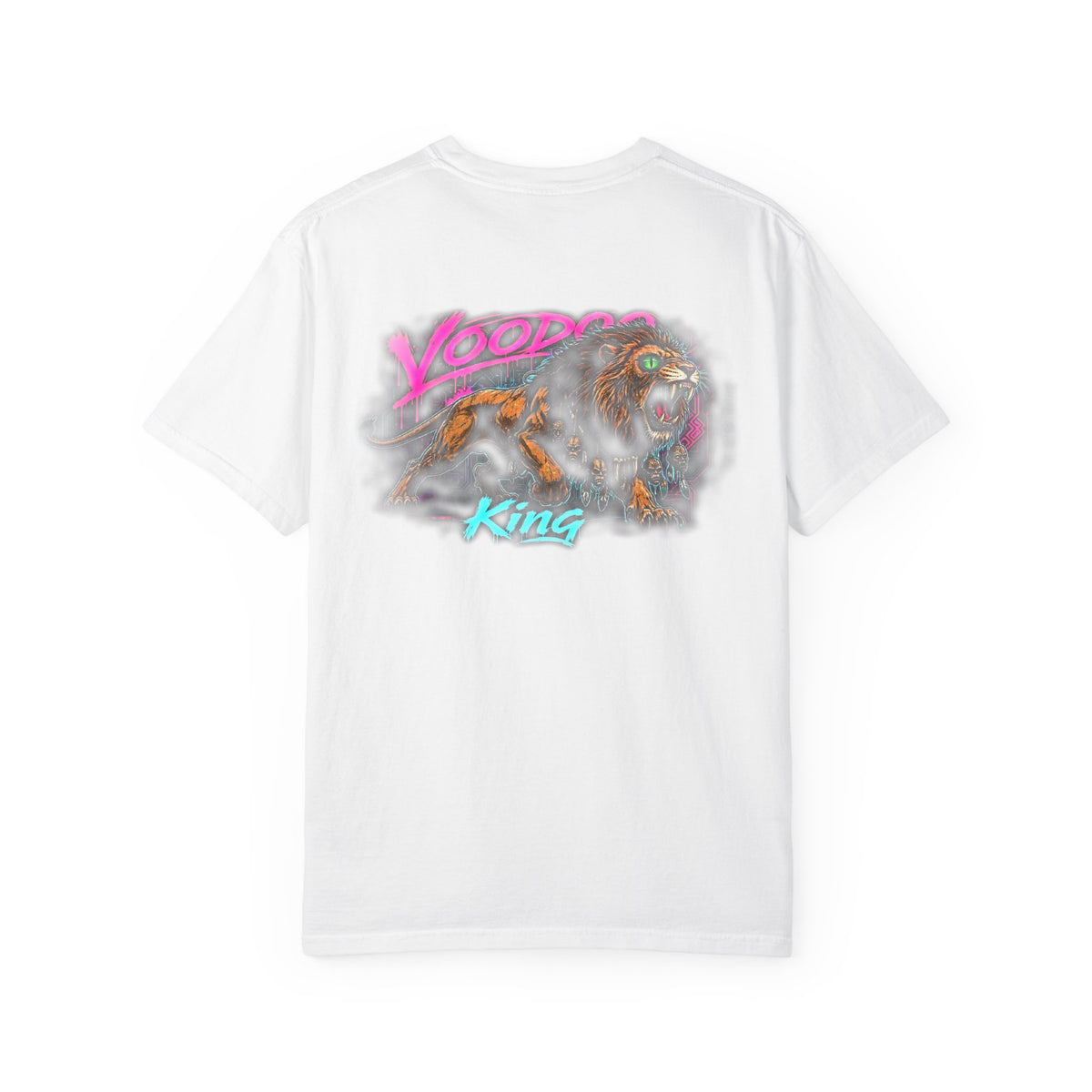 Tooth and Pixel- 'Eye of the King' Tribal Neon Lion Graphic Tee