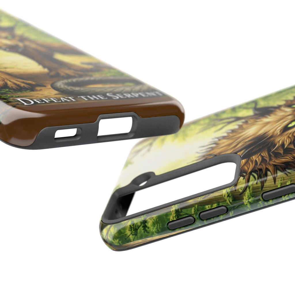 Wolverine vs Serpent Phone Case (Samsung / Iphone) - Rugged Protective Case with Fierce Wolverine Design