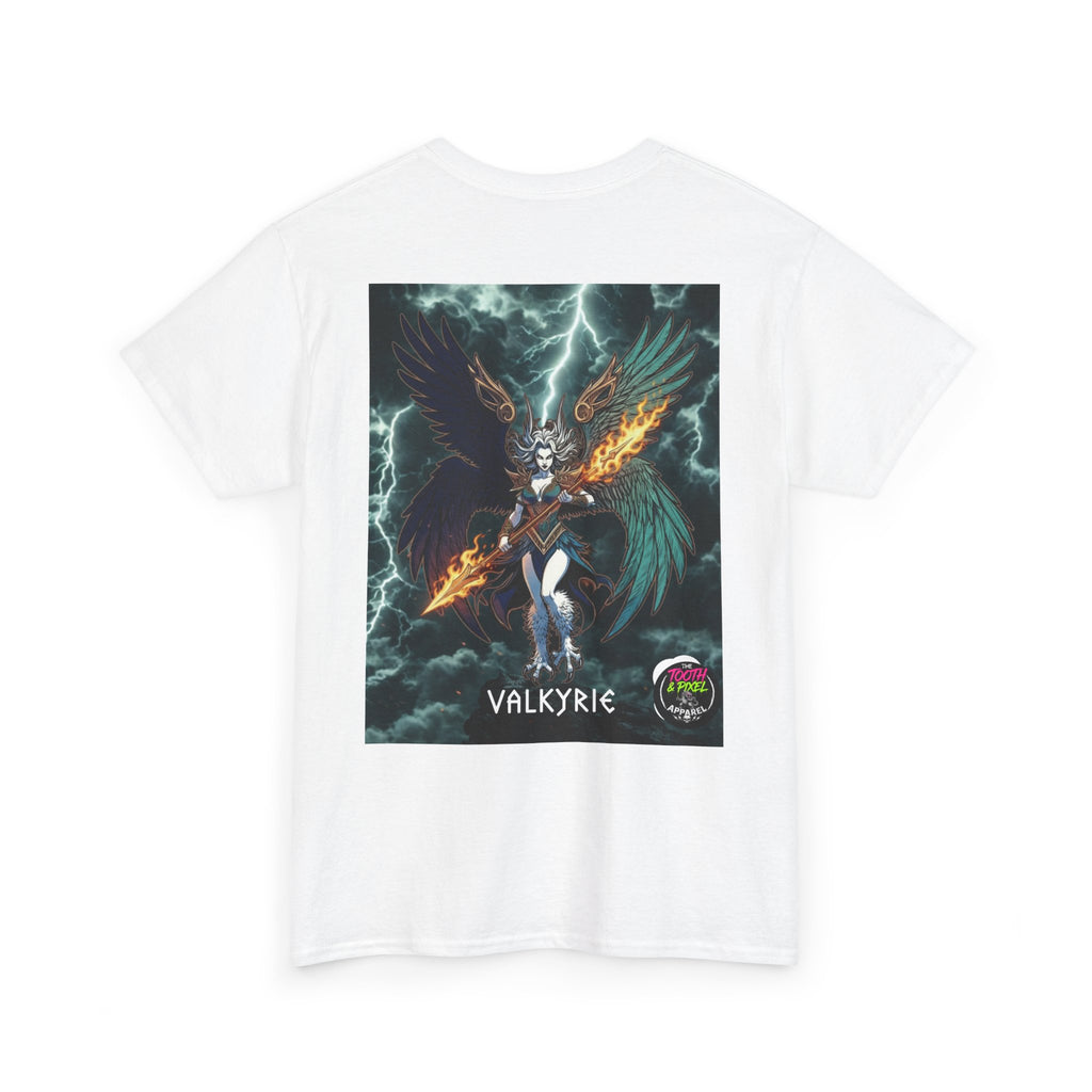 Tooth and Pixel- Flight of-the Valkyrie Graphic Tee — Mythic Valkyrie Warrior T‑Shirt