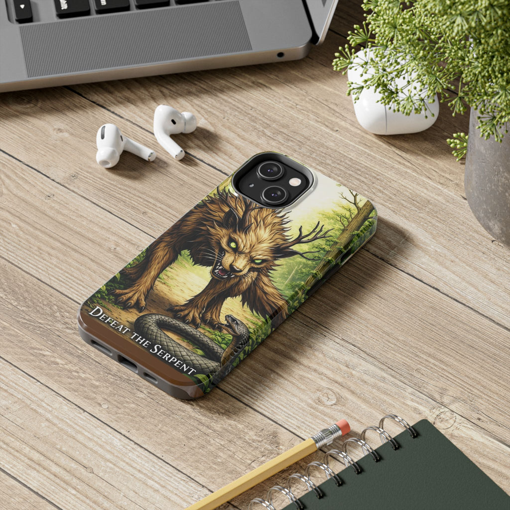 Wolverine vs Serpent Phone Case (Samsung / Iphone) - Rugged Protective Case with Fierce Wolverine Design