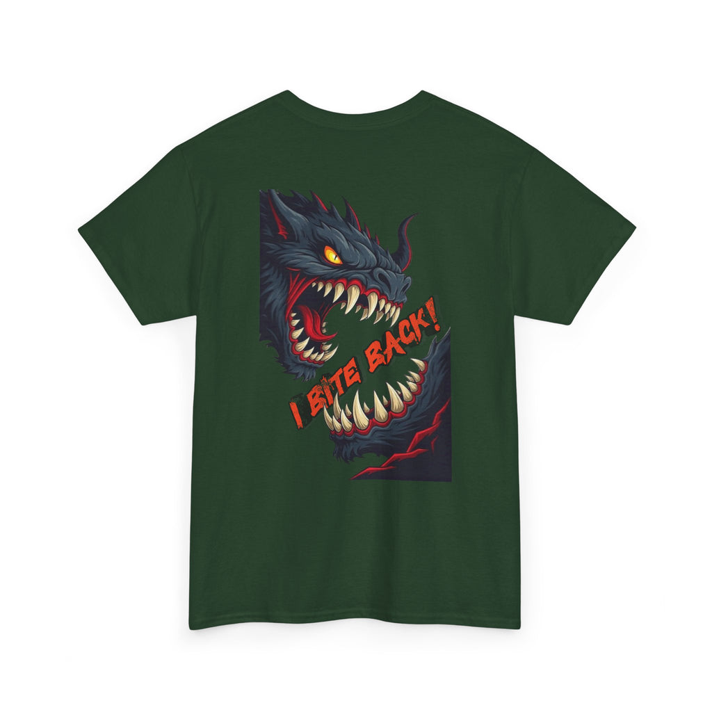 Monster Bite Graphic Tee — Fierce Dragon Back Print