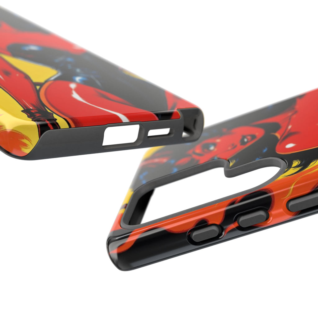 Devil Pin-Up Phone Case — Vintage Kitsch Flame Design