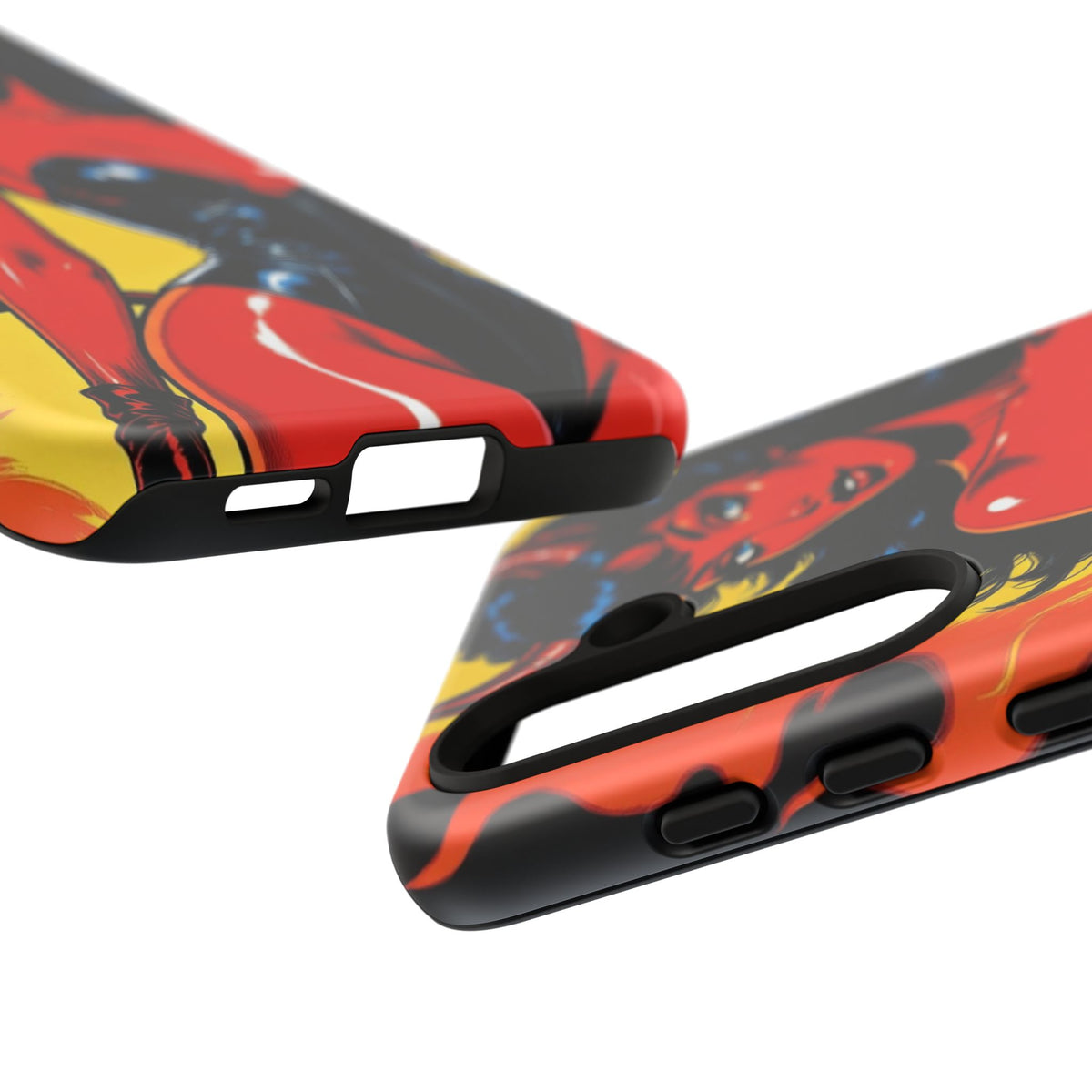 Devil Pin-Up Phone Case — Vintage Kitsch Flame Design