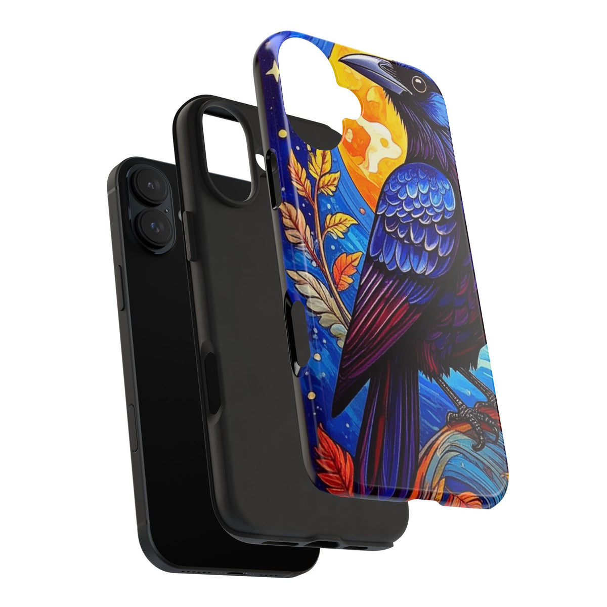 Purple Gothic Raven Phone Case — Moonlight Raven Design