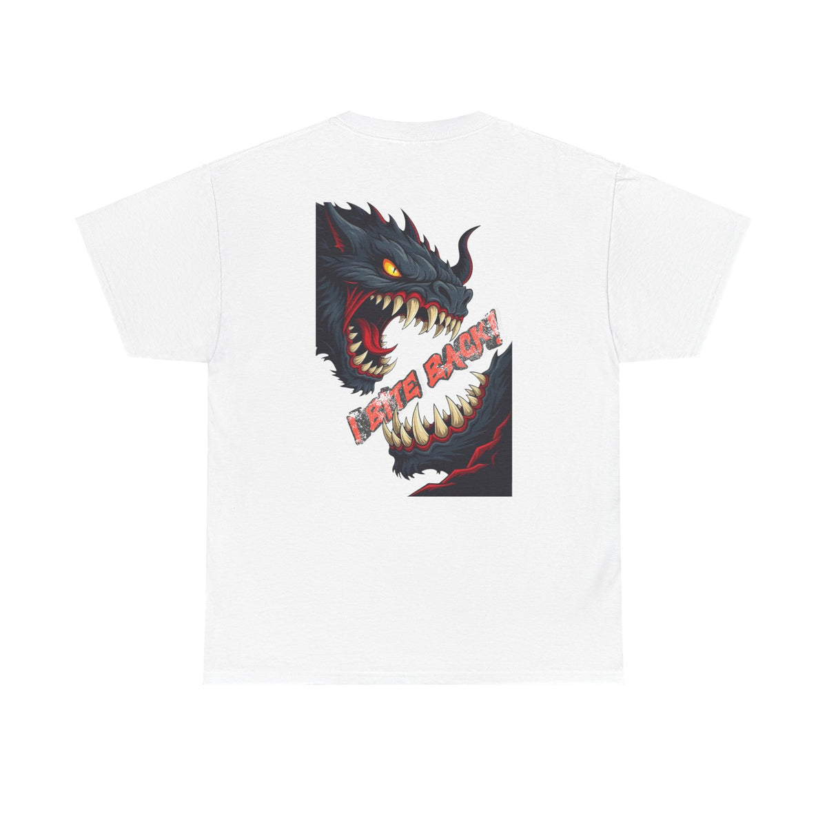 Monster Bite Graphic Tee — Fierce Dragon Back Print