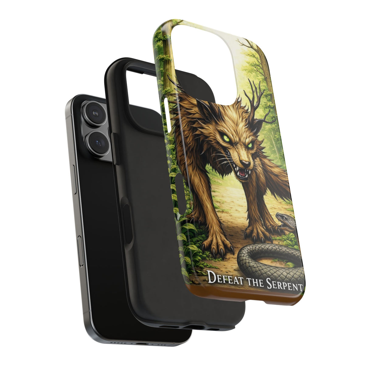 Wolverine vs Serpent Phone Case (Samsung / Iphone) - Rugged Protective Case with Fierce Wolverine Design