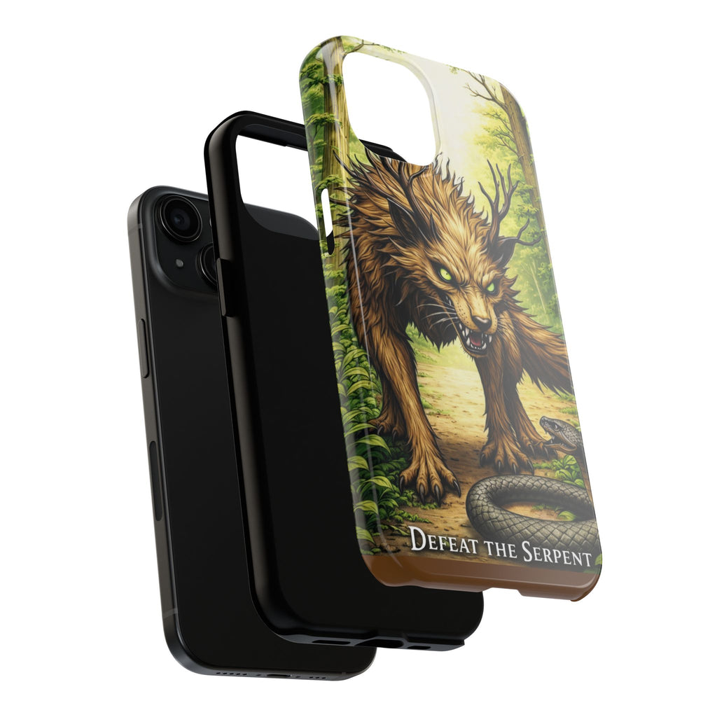 Wolverine vs Serpent Phone Case (Samsung / Iphone) - Rugged Protective Case with Fierce Wolverine Design