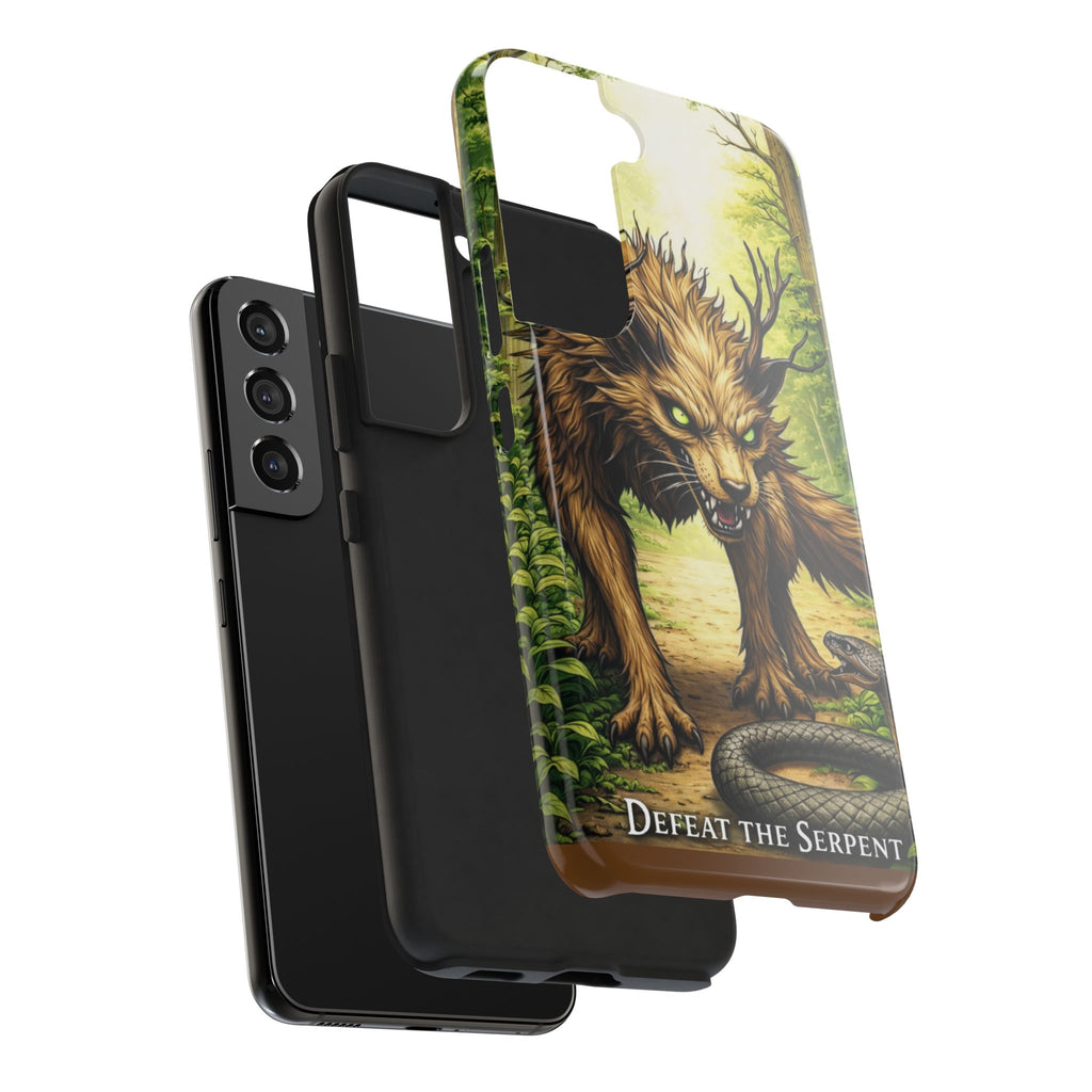 Wolverine vs Serpent Phone Case (Samsung / Iphone) - Rugged Protective Case with Fierce Wolverine Design