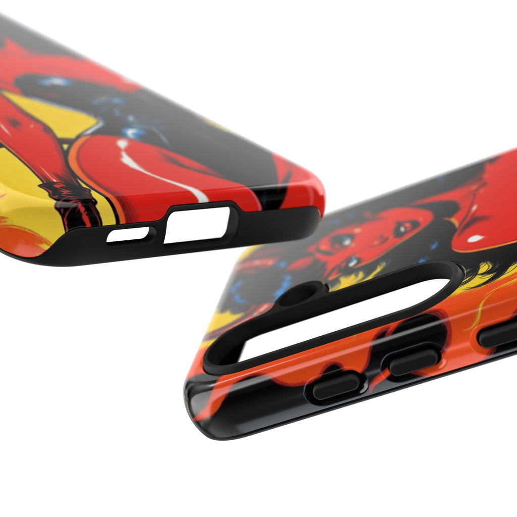 Devil Pin-Up Phone Case — Vintage Kitsch Flame Design