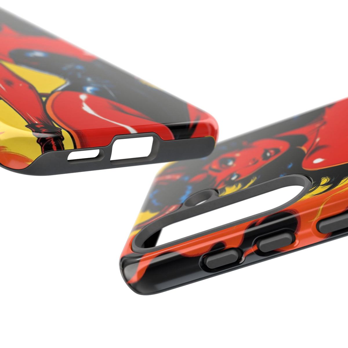 Devil Pin-Up Phone Case — Vintage Kitsch Flame Design