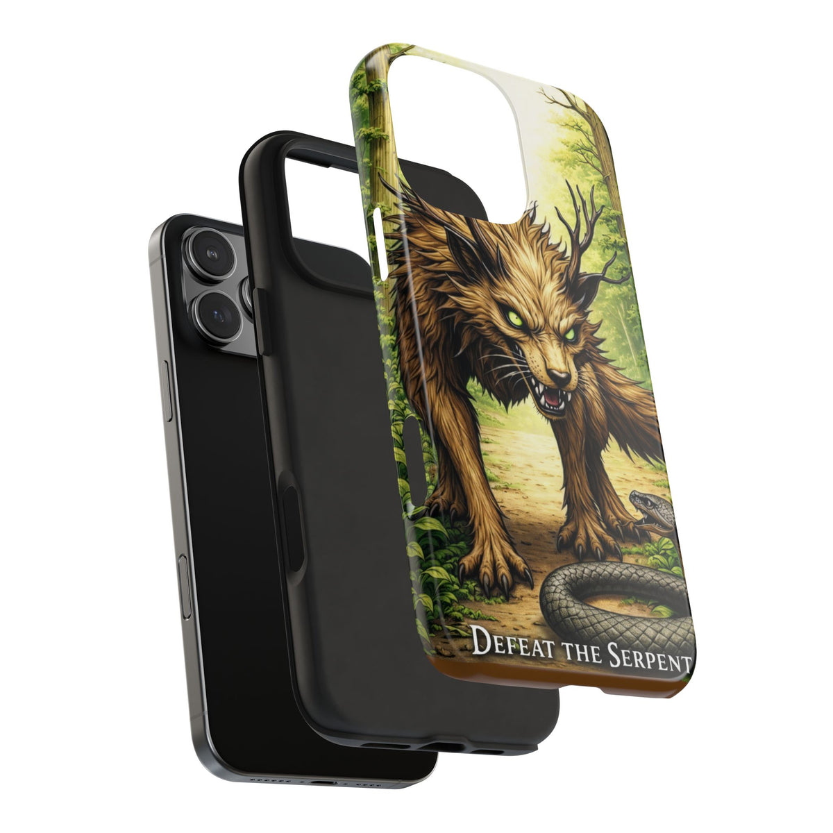 Wolverine vs Serpent Phone Case (Samsung / Iphone) - Rugged Protective Case with Fierce Wolverine Design