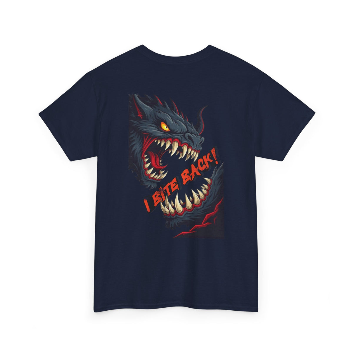 Monster Bite Graphic Tee — Fierce Dragon Back Print
