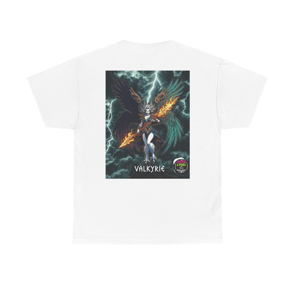 Tooth and Pixel- Flight of-the Valkyrie Graphic Tee — Mythic Valkyrie Warrior T‑Shirt