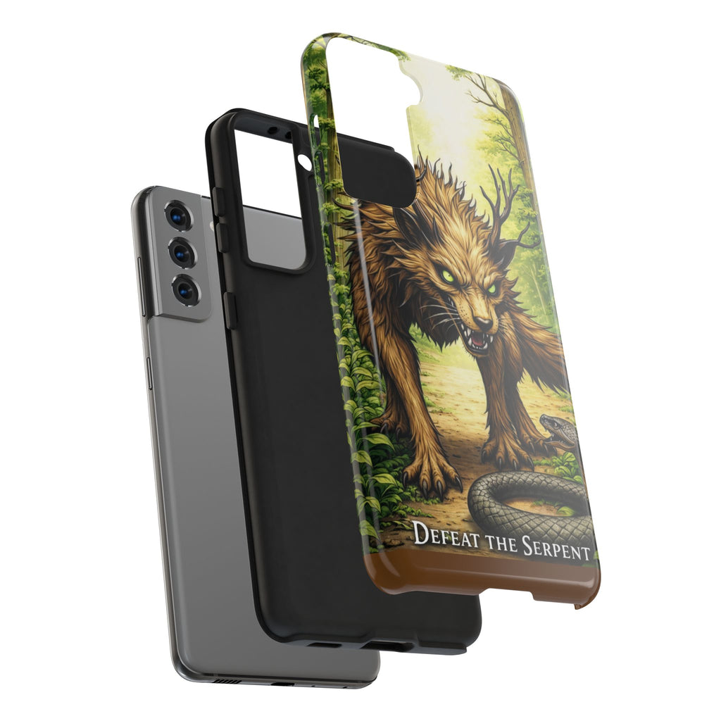 Wolverine vs Serpent Phone Case (Samsung / Iphone) - Rugged Protective Case with Fierce Wolverine Design