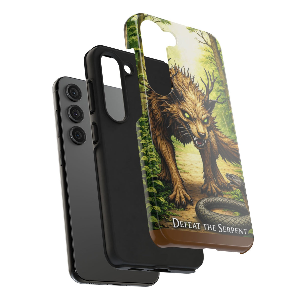 Wolverine vs Serpent Phone Case (Samsung / Iphone) - Rugged Protective Case with Fierce Wolverine Design