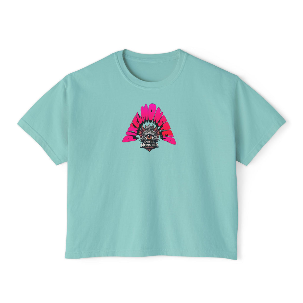 T&P- Whimsical Beach Life Women's Boxy Tee — Funny Scary Sea Creatures Vacation Shirt