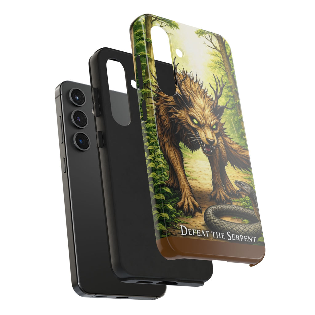 Wolverine vs Serpent Phone Case (Samsung / Iphone) - Rugged Protective Case with Fierce Wolverine Design