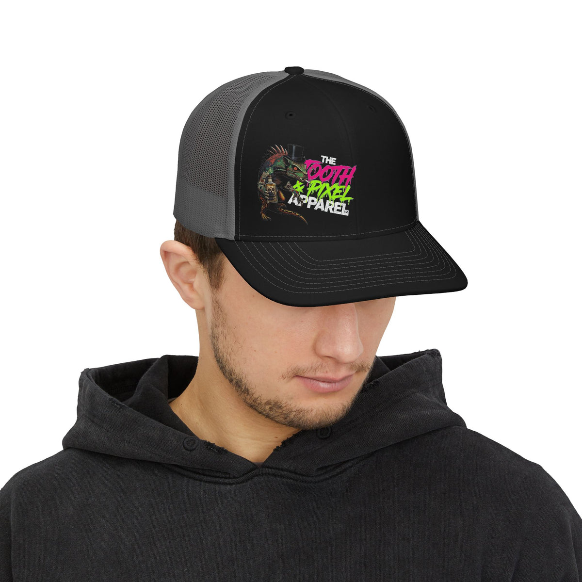T&P- 'Lounge Lizard' Drinking Cap — Retro Gothic Punk Gecko Snapback