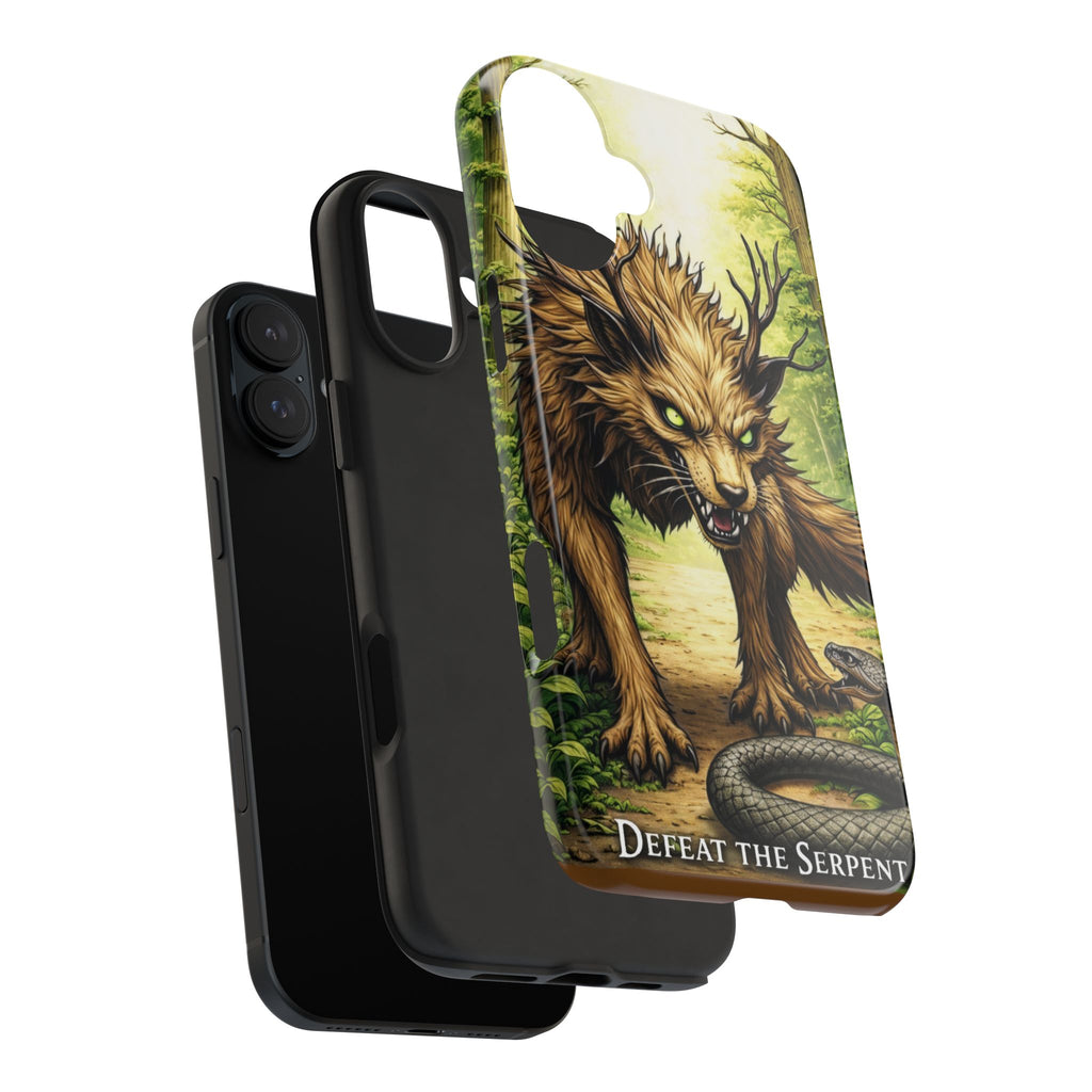 Wolverine vs Serpent Phone Case (Samsung / Iphone) - Rugged Protective Case with Fierce Wolverine Design