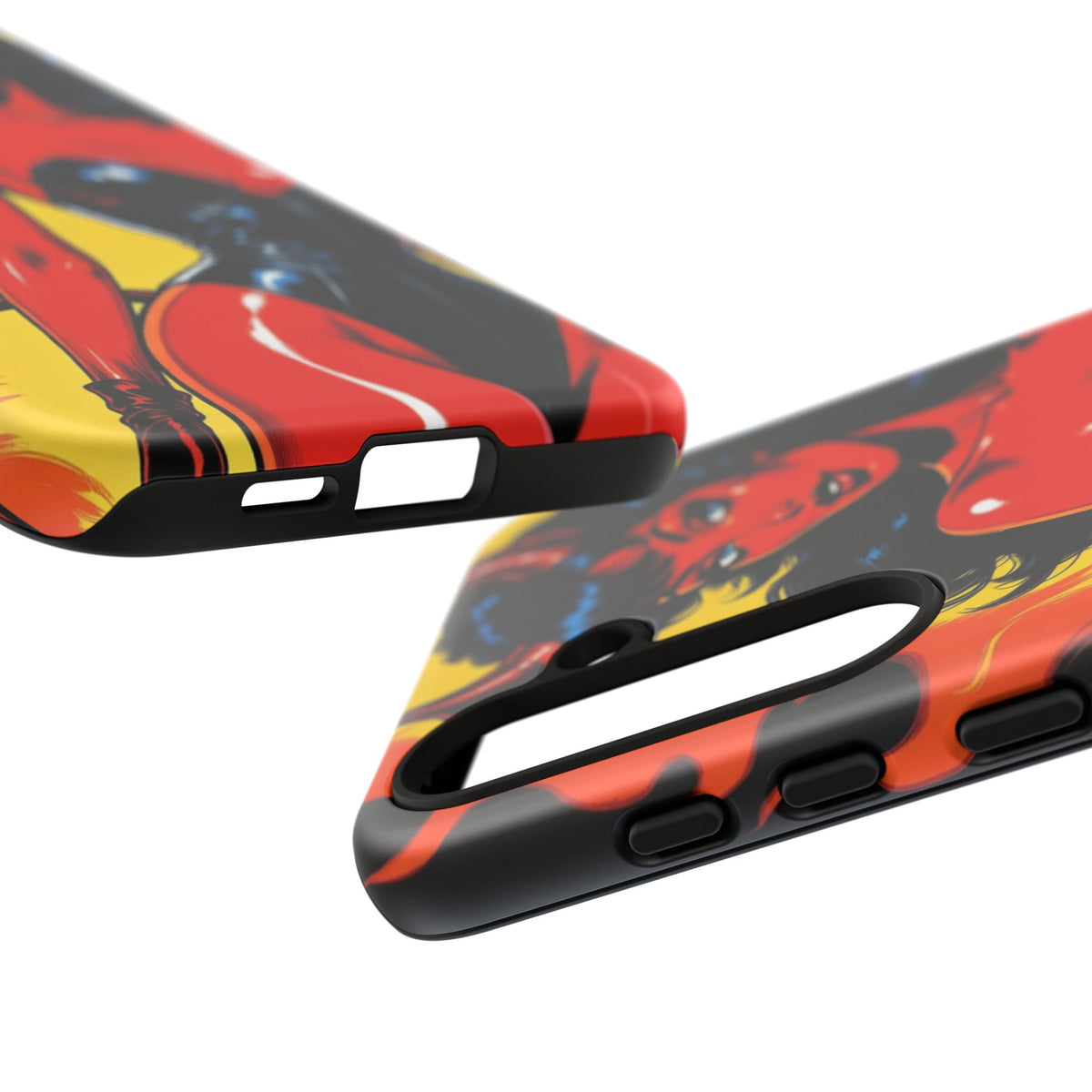 Devil Pin-Up Phone Case — Vintage Kitsch Flame Design