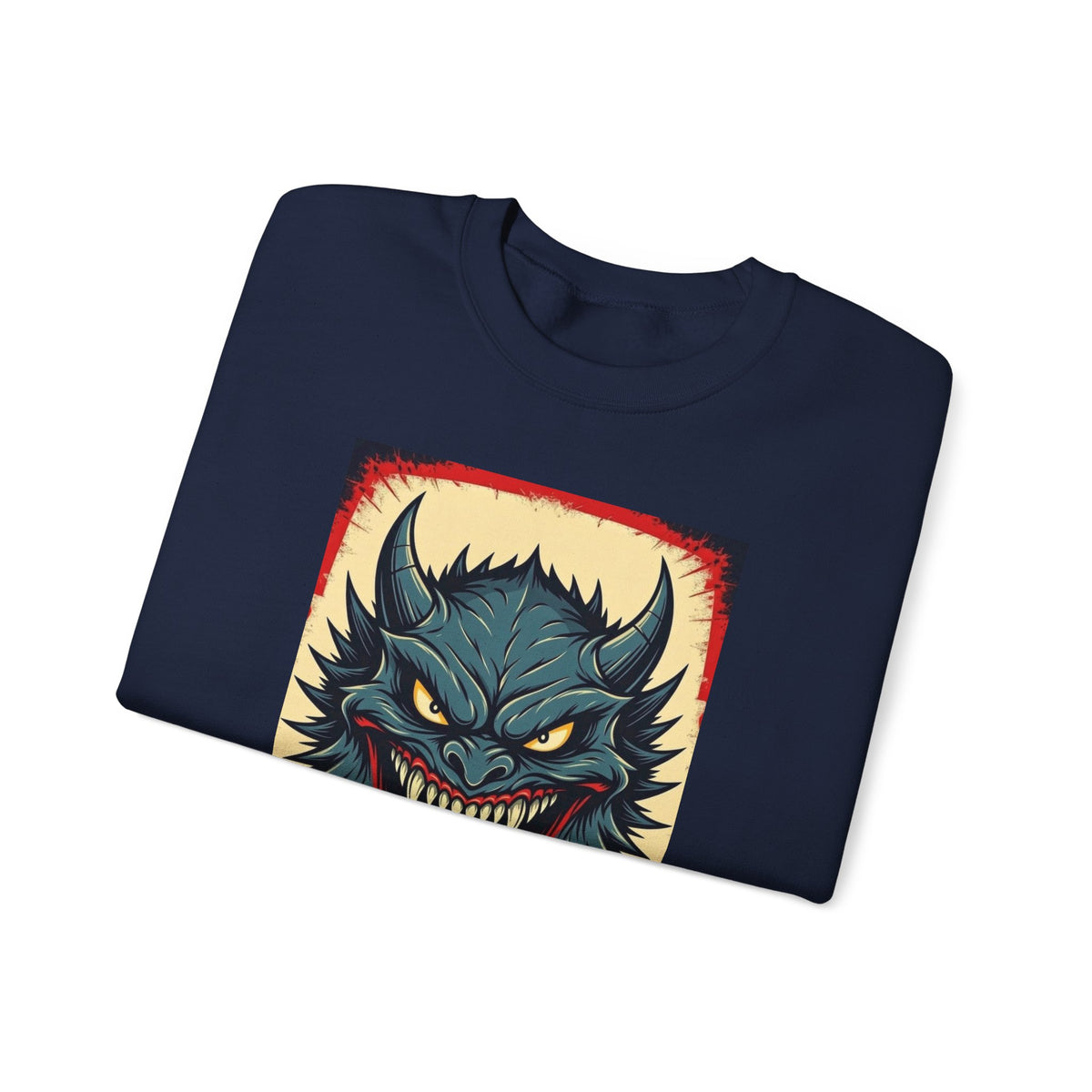 Blue Beast Crewneck Sweatshirt — "Yummy, Blue beast" Graphic