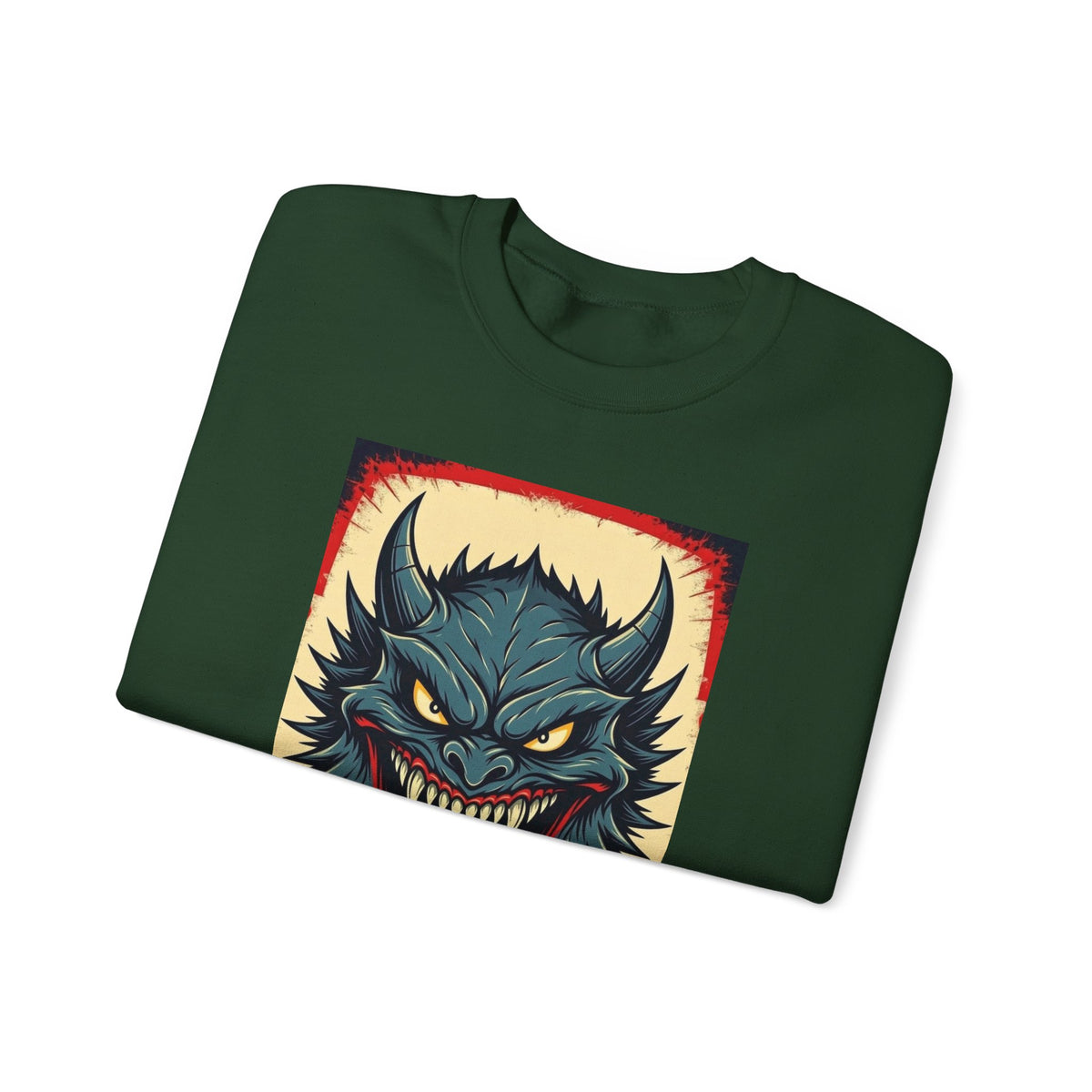 Blue Beast Crewneck Sweatshirt — "Yummy, Blue beast" Graphic