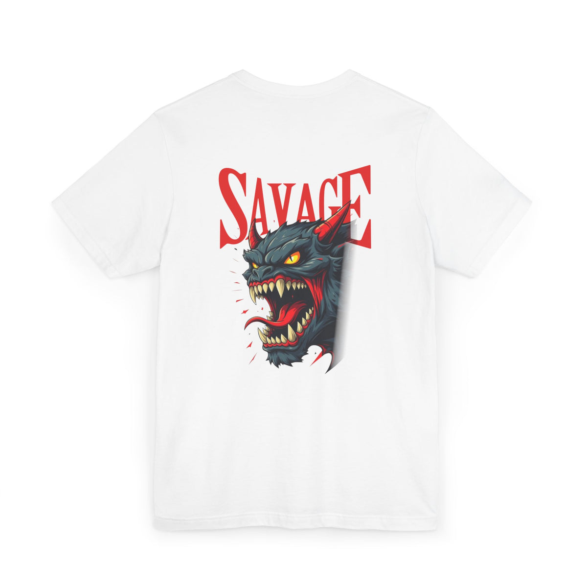 Savage Wolf Graphic T-Shirt — Fierce Retro Beast Design